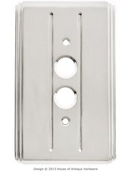 Streamline Deco Push Button Switch Plate - Single Gang